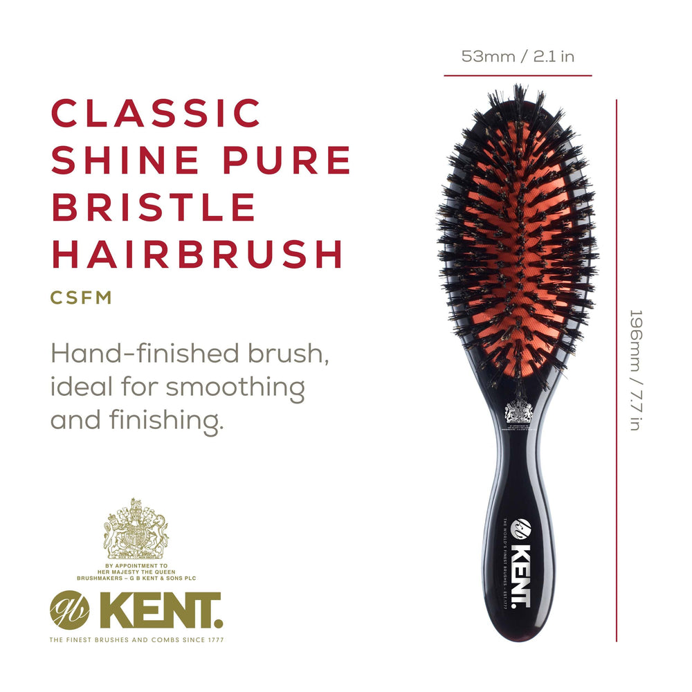 Kent CSFM Ruby Pure Brislte Medium Dressing & Styling Premium Brush