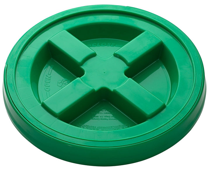 GAMMA2 Gamma Seal Lid - Pet Food Storage Container Lids - Fits 3.5, 5, 6, & 7 Gallon Buckets, Green, Made in USA