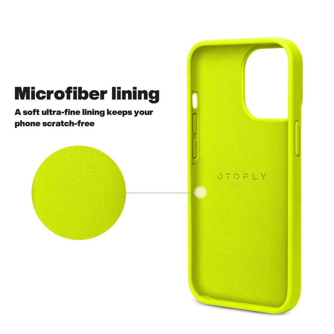 Designed for iPhone 13 Pro Max Case, Silicone Shockproof Slim Thin Phone Case for iPhone 13 Pro Max 6.7 inch (Fluorescent Yellow)