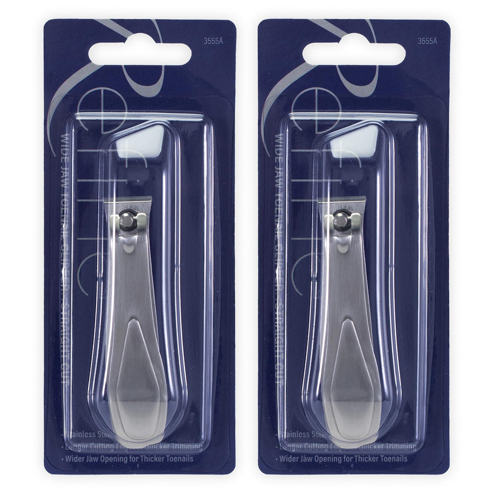 Wide Jaw Straight Cut Toenail Clipper, 2 Count