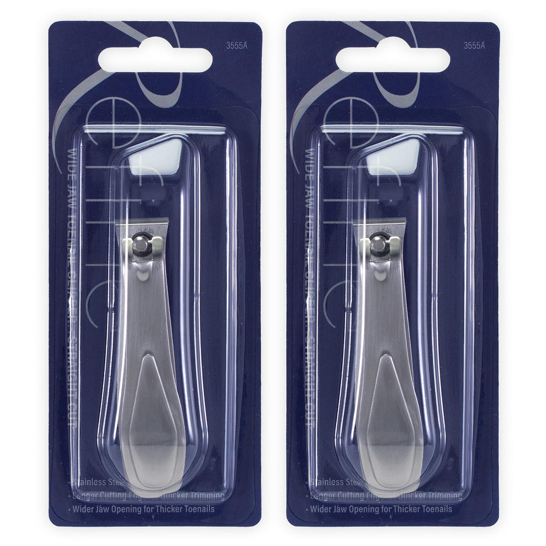Wide Jaw Straight Cut Toenail Clipper, 2 Count
