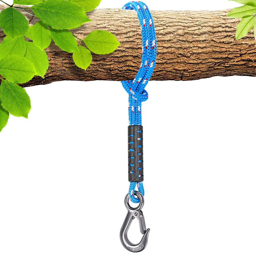 Tree Swing Rope, 40 inch, Hammock Tree Swing Hanging Strap, Heavy Duty Hook, for Indoor Outdoor Swing Hammock Playground Set Accessories, 1 Pcs, Blue