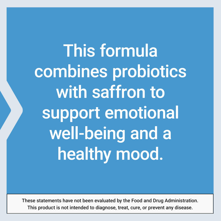 FLORASSIST Mood - Probiotic & Saffron Blend – Gluten-Free, Non-GMO, Vegetarian - 30 Capsules