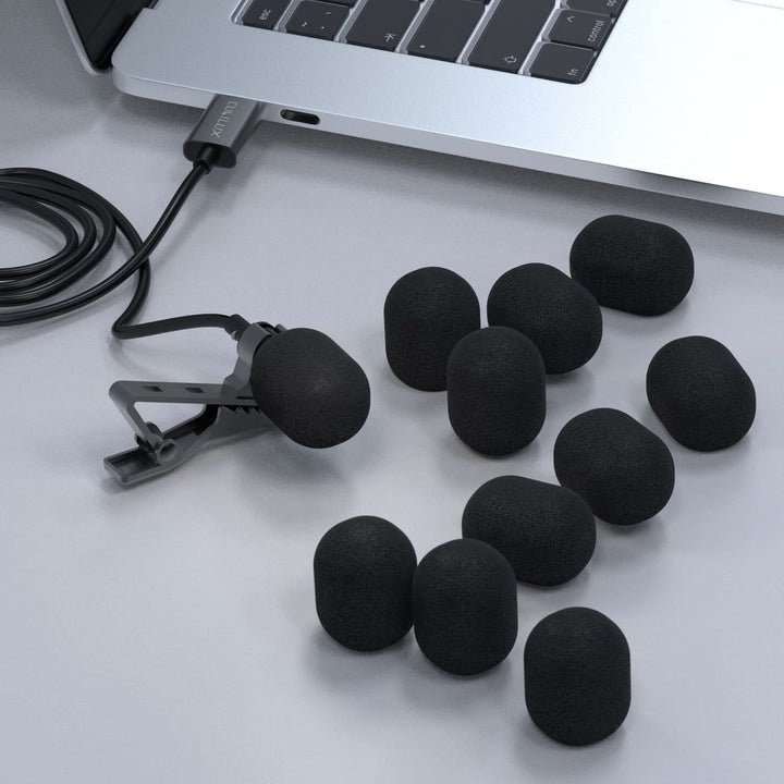 Foam Cover for Lavalier Lapel Microphone, Windscreen, Windshield, Windjammer for Mini Wireless Lav MIC, 10-Pack