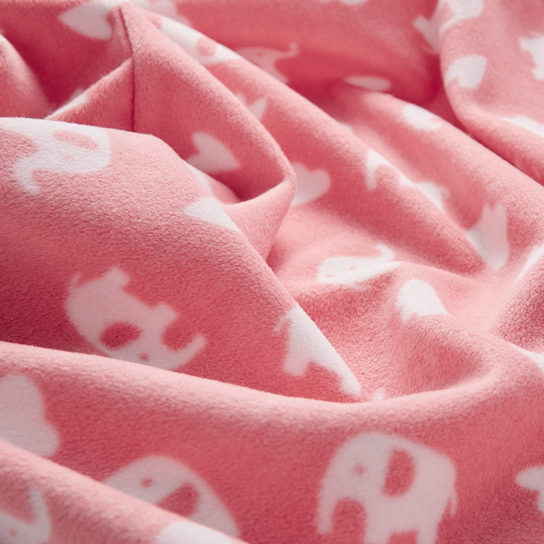 Micro Fleece Baby Sleep Sack 18-24 Months with Long Sleeves 1.5 TOG, Plush Warm Baby Wearable Blanket with 2-Way Zipper, Baby Girls Sleeping Bag for Toddler, Elephant
