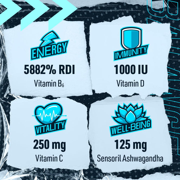 Vitality for Men - Multivitamin & Mineral Formula for Men who Workout, w/Ashwagandha and B-Vitamins - Energy You’ll Notice - 90 Veggie Capsules