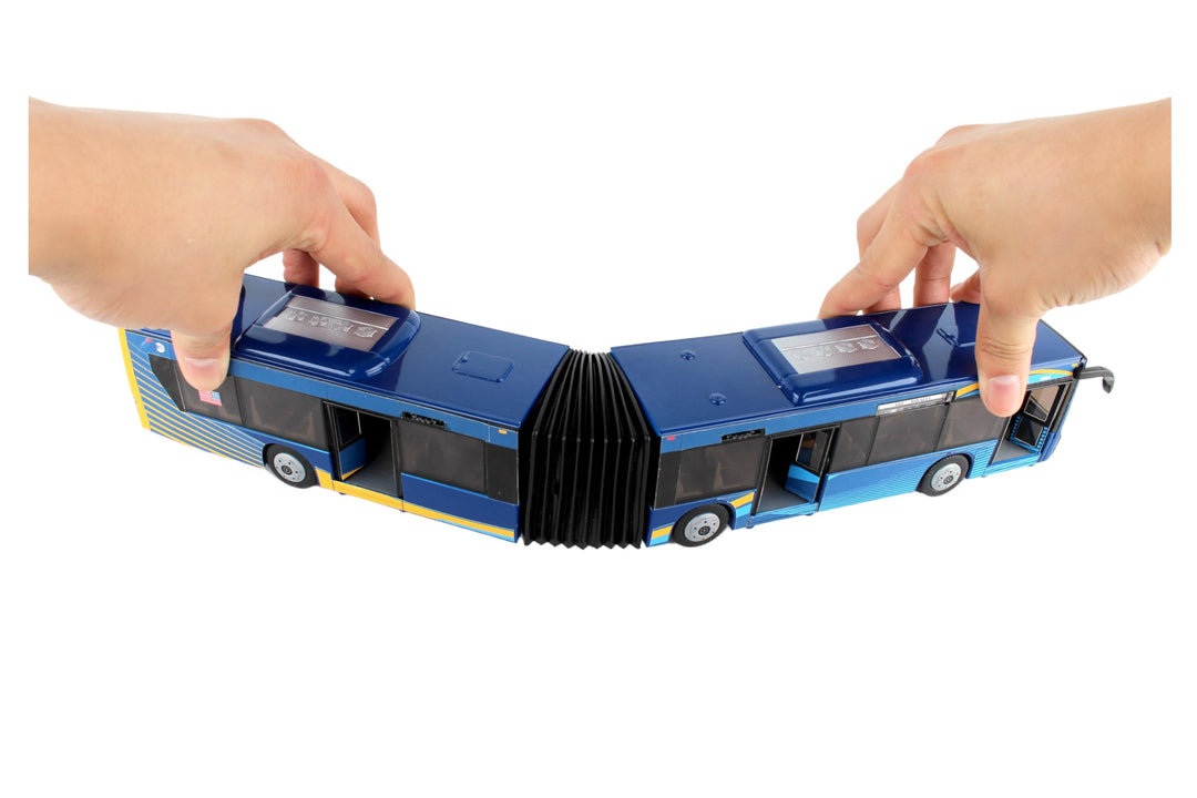 MTA New York City Bus 16 Articulated Bus RT8571 Toy, Blue , Brown