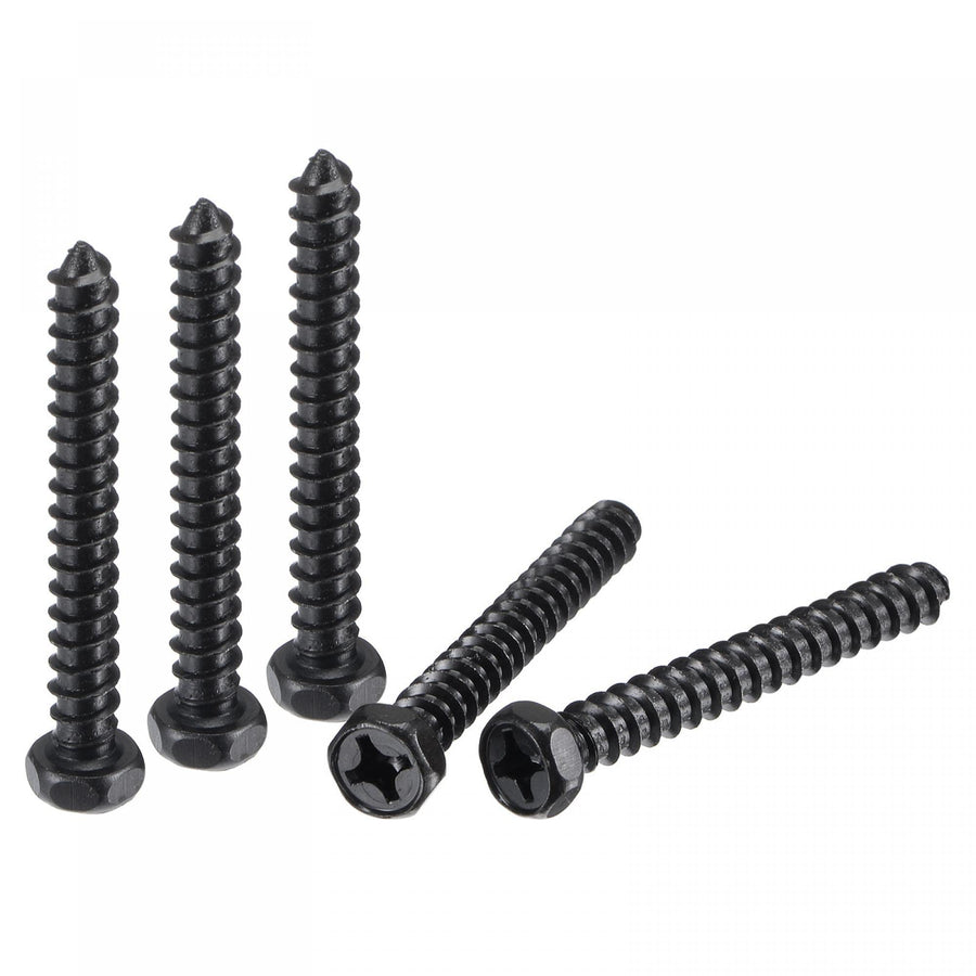 Hex Lag Screws 1/4 x 2 Carbon Steel Phillips Head Half Thread Self-Tapping Bolts for Deck Building or Joining Lumber 10pcs