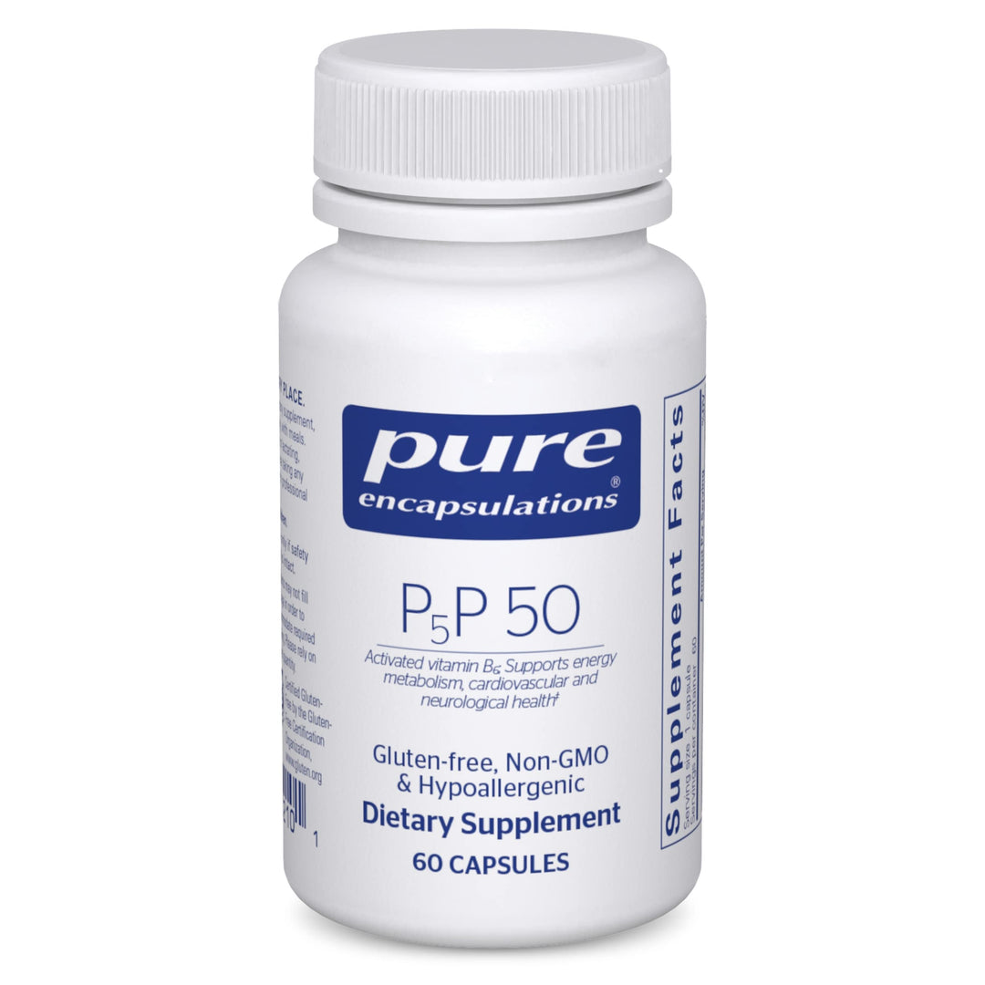 P5P 50 - Active Vitamin B6 - Supports Energy Metabolism & Brain Health* - Gluten Free & Non-GMO - 60 Capsules