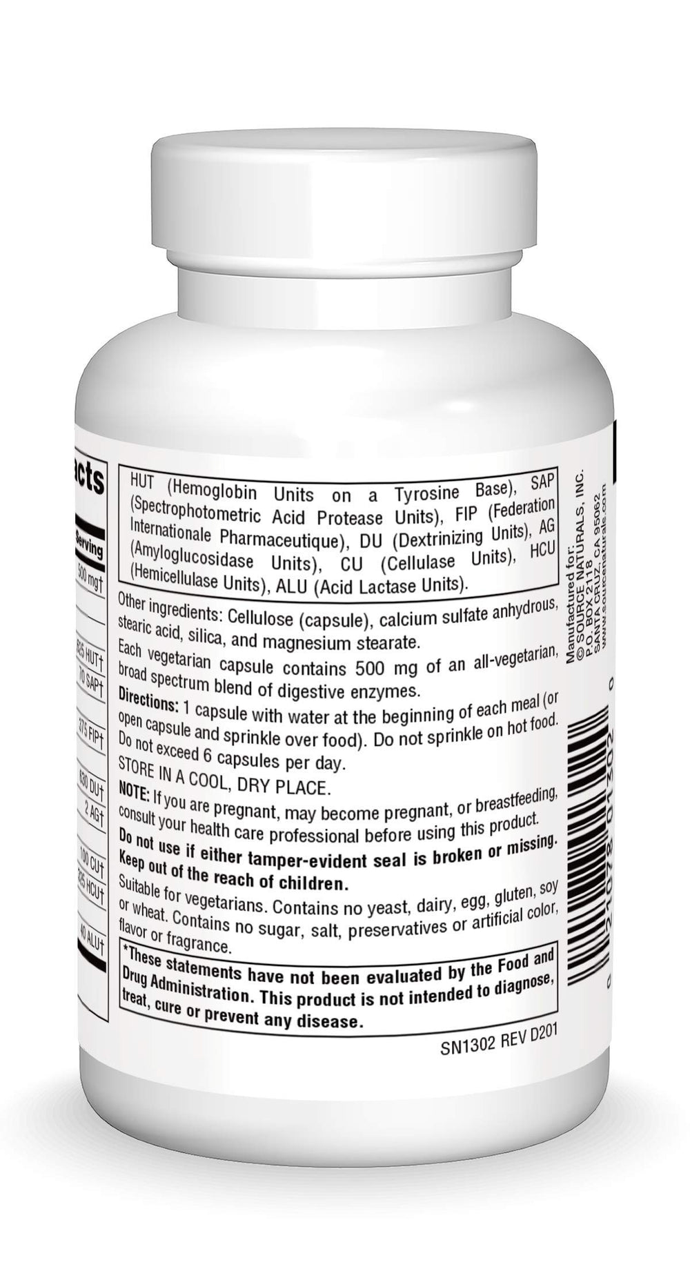 Essential Enzymes 500mg Bio-Aligned Multiple Enzyme Supplement Herbal Defense for Digestion, Gas, Constipation & Bloating Relief - Supports Immune System* - 120 Vegetarian Capsules