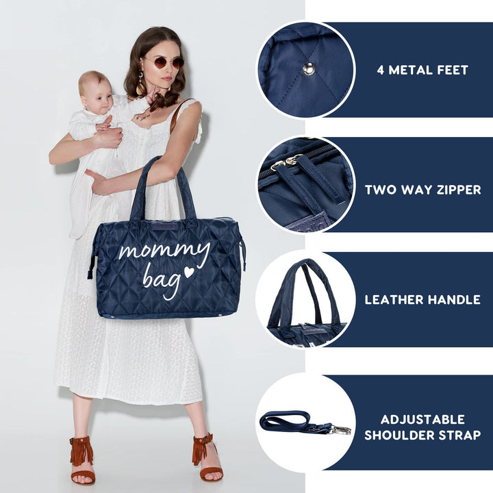 Mommy Bag for Hospital, Mom Bag Diaper Bag Tote, Mommy Hospital Bag, Maternity Bag for Hospital, Baby Shower Momma Diaper Bag
