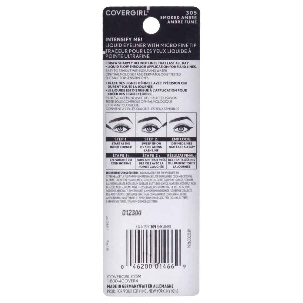 CoverGirl Intensify Me! Eyeliner, Smoked Amber, 0.034 Fluid Ounce
