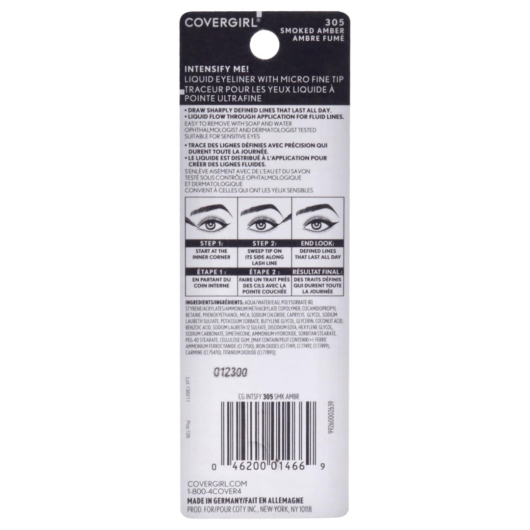 CoverGirl Intensify Me! Eyeliner, Smoked Amber, 0.034 Fluid Ounce