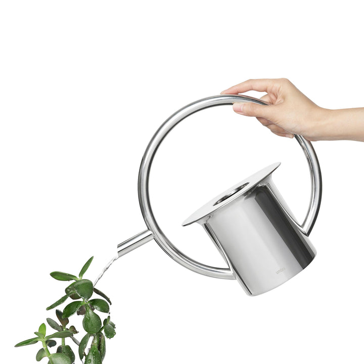 Quench Stainless Steel Watering Can, Pot for Outdoor or Indoor Plants, Medium