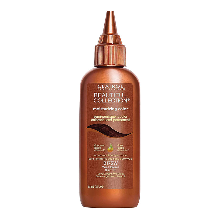 Beautiful Collection Hair Color, 175w Wine Brown, 3 oz
