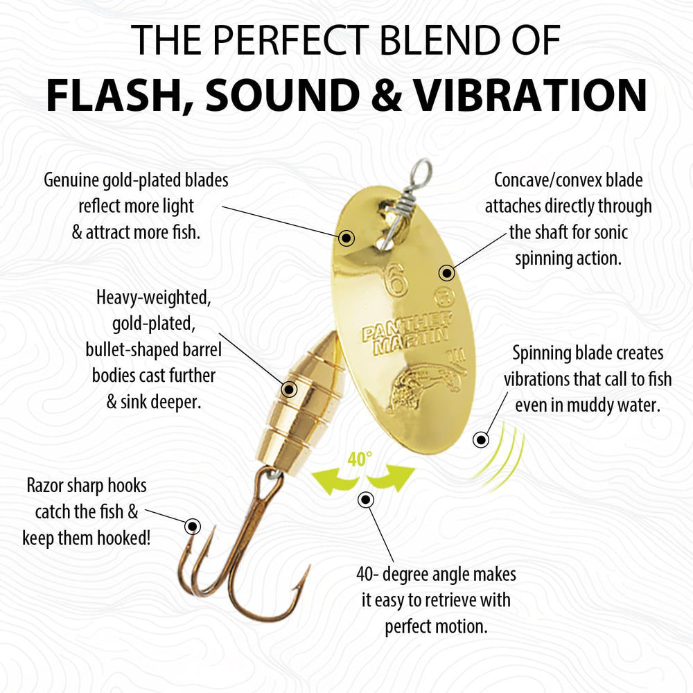 PMD_2_G Deluxe Barrel Body Spinners Fishing Lure - Gold - 2 (1/16 oz)