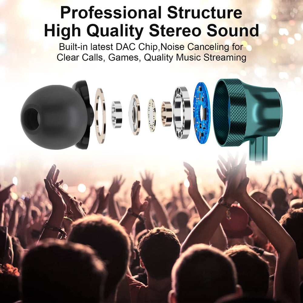 USB C Headphone, Wired Earbuds for iPhone 15 Pro Max Samsung S23 FE S22 S21 S20 A53 A54 Galaxy Z Flip in-Ear Noise Canceling Type C Earphone with Mic for iPad 10 Pro Pixel 7 6 6a 7a 8 OnePlus