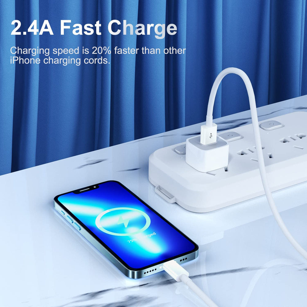 iPhone Charger Apple MFi Certified Lightning Cable 6FT Fast Charging Cord Compatible with iPhone 14 13 12 11 Pro Max XR XS X 8 7 Plus 6S / iPad/Carplay (3 Pack)