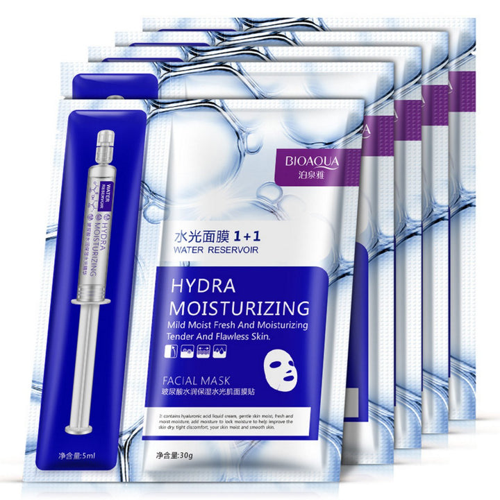 hyaluronic acid moisturizing essence + facial mask sheet masks beauty skin care face mask set hydra moisture