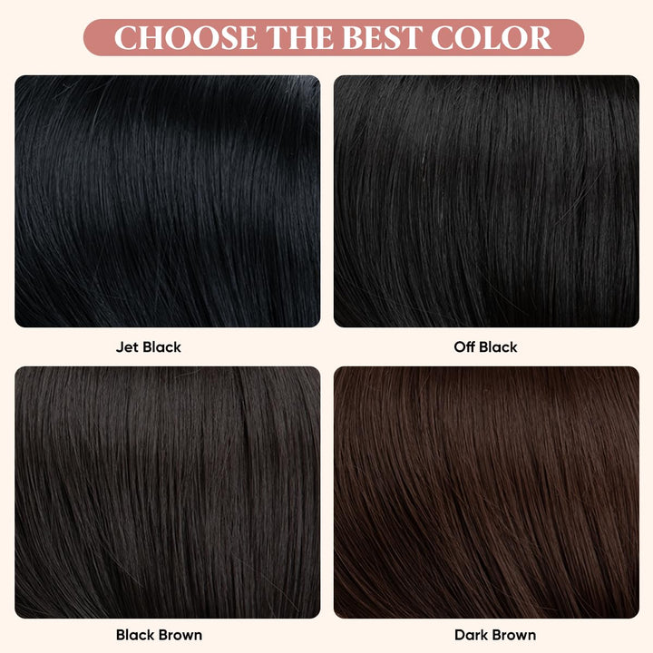 2# Off Black: Sarla Synthetic Hairpieces, False Bangs Clip In Bangs Side Swept Bangs Extension B2 (2# Natural Black)