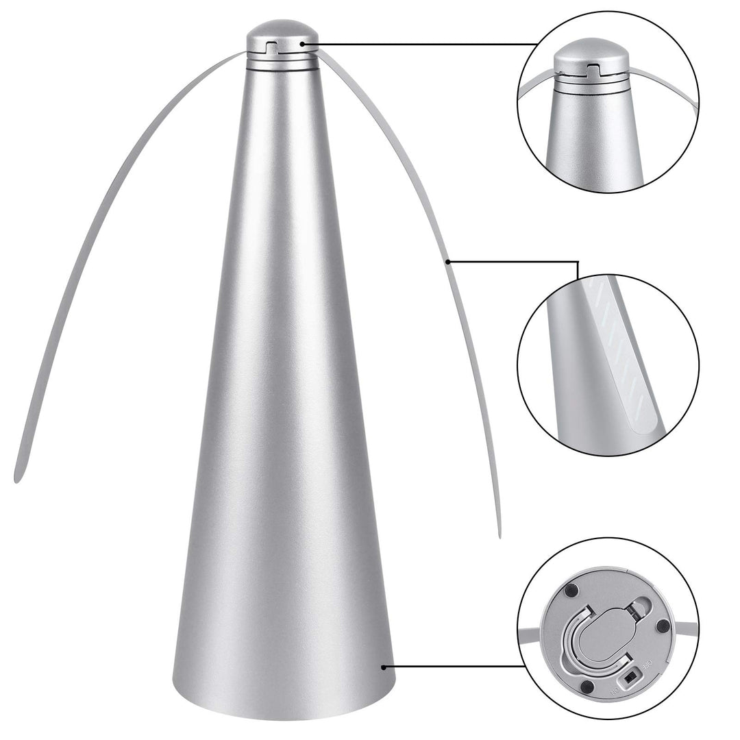 1 Pcs Fly Fan for Outdoor Table Picnic Fly Fan and Food Fan Indoor Outdoor Meal for Party,Silver