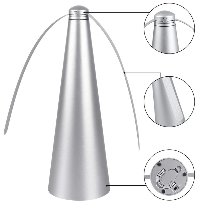 1 Pcs Fly Fan for Outdoor Table Picnic Fly Fan and Food Fan Indoor Outdoor Meal for Party,Silver