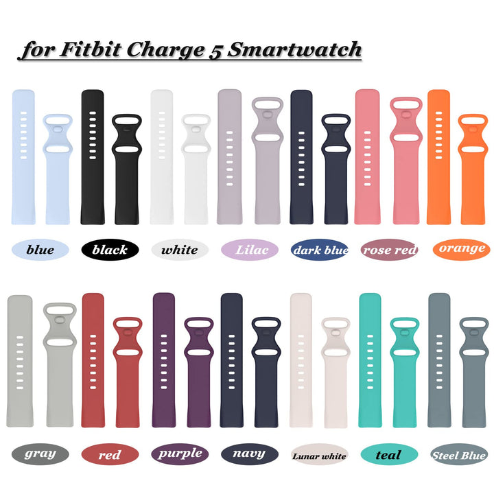 14 Pack Sport Bands Compatible with Fitbit Charge 5 Smartwatch Accessory,Soft Silicone Watch Strap Wristbands Bracelet Replacement for Charge5 Women Men,Pack of 14 Colors,Small