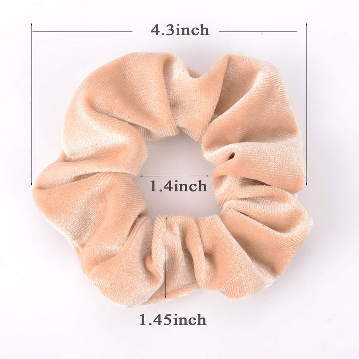 12 Pieces Hair Scrunchies Velvet Elastics Scrunchy Bobbles Soft Hair Bands Hair Ties (12 Colors)