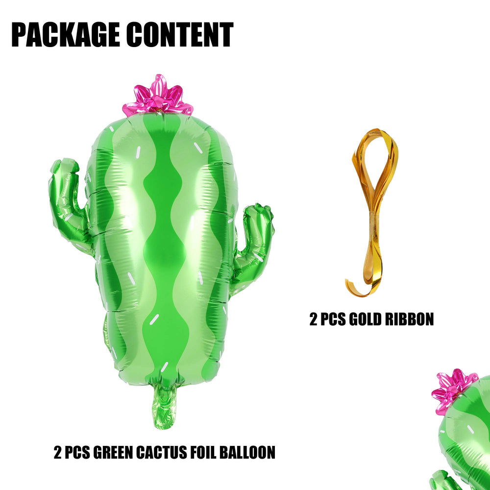 Cactus Foil Mylar Balloon Birthday Party Decoration Mexican Final Fiesta Theme Party and Taco Bout a Paty Large Green 2 Pieces