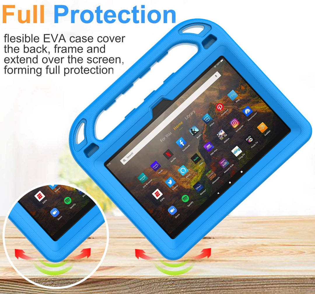 Kids Case for Fire HD 10 Tablet (13th/11th Generation, 2023/2021) with Screen Protector, Shockproof Case for Amazon Fire HD 10 Tablet - Blue