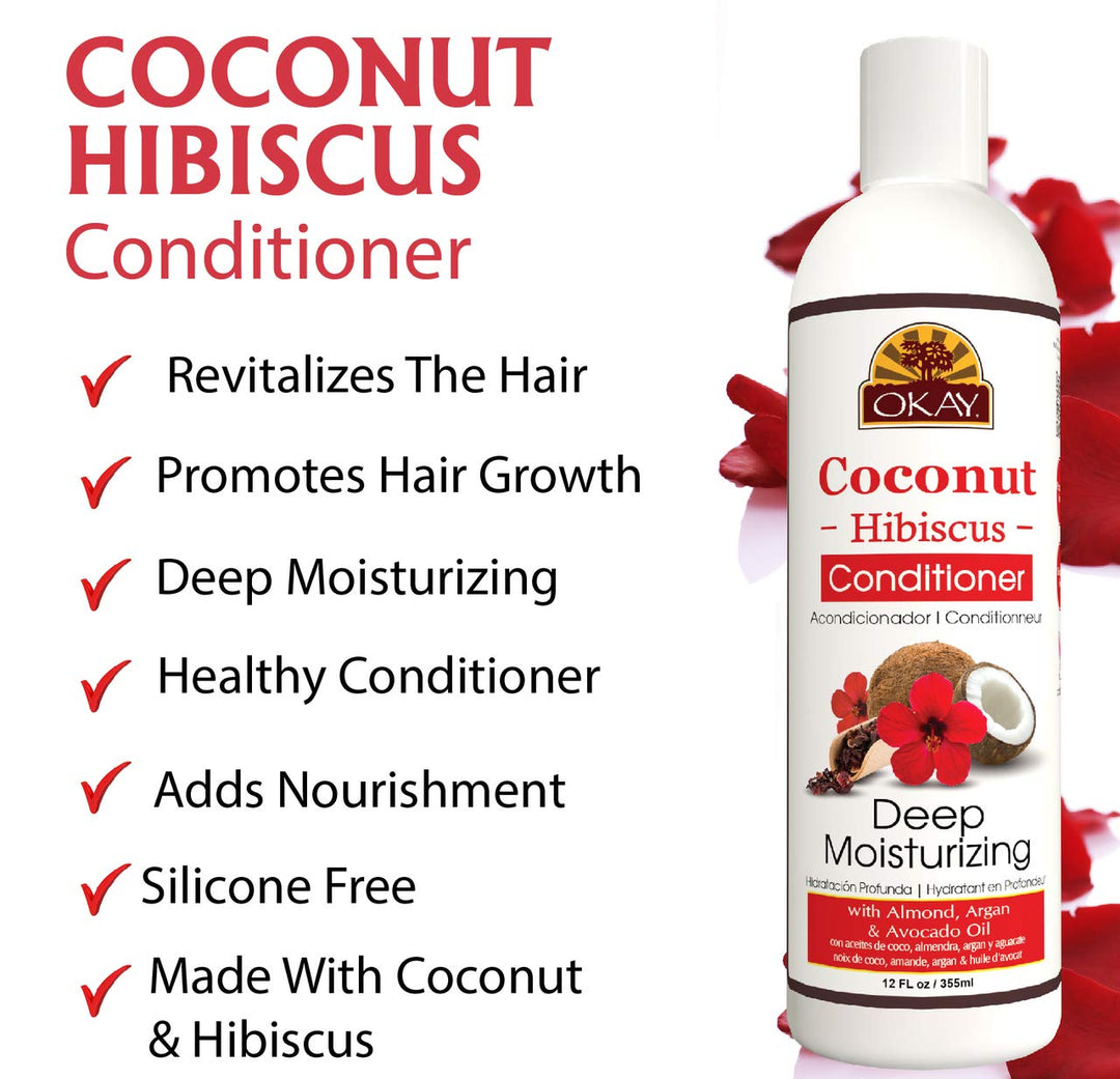 Coconut Conditioner Hibiscus 12 Ounce