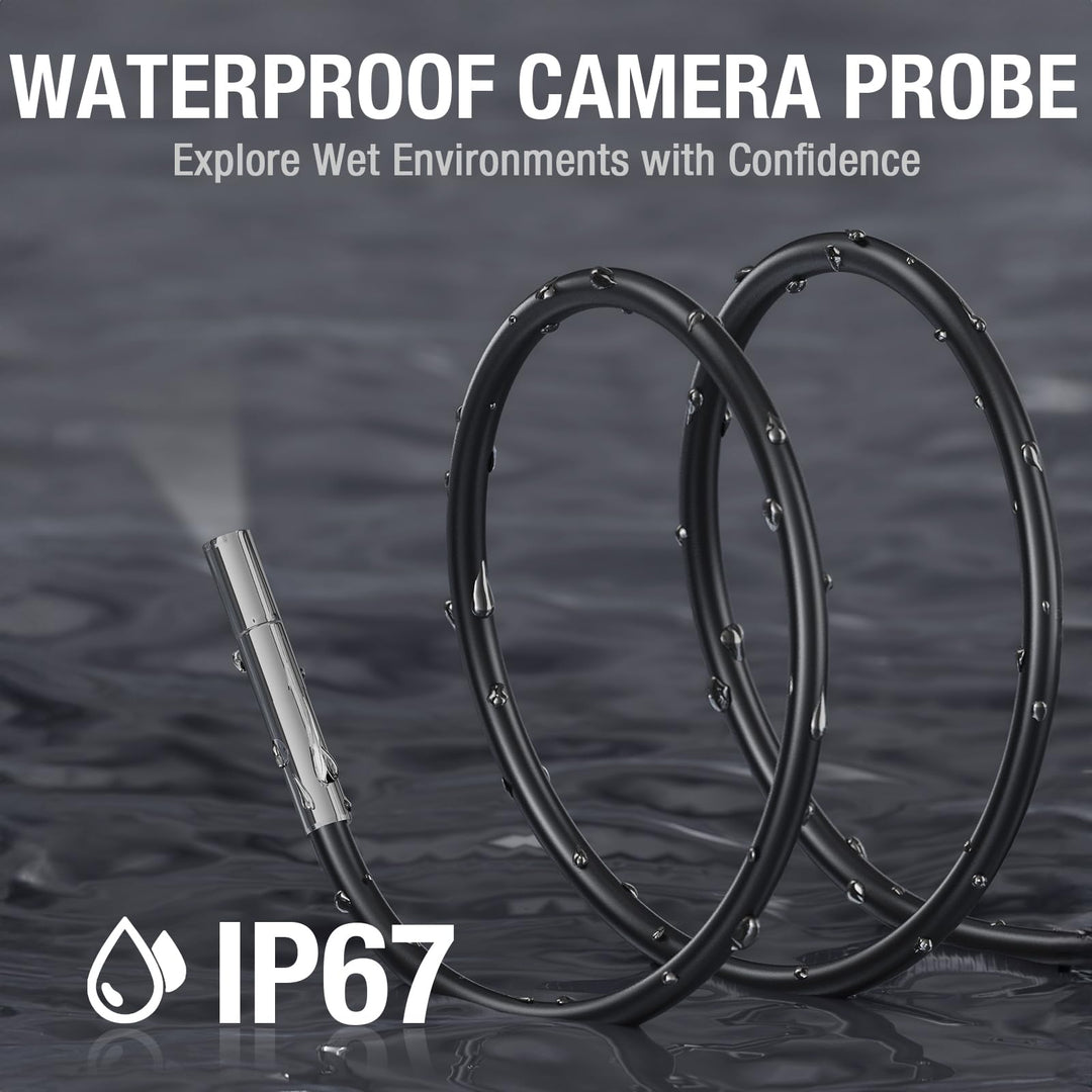 16.5FT Single Lens Probe, 5.5mm/0.21inch Diameter Semi-Rigid Cable Compatible with MS450 Inspection Camera