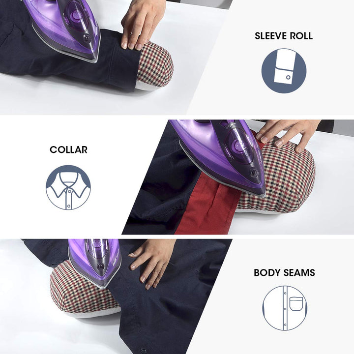 Tailor’s Ham and Seam Roll Set – Premium Tailors Ham for Ironing – Professional Pressing Tools – Linen and Doll Cotton Press Ham for Ironing Smaller Curved Seam