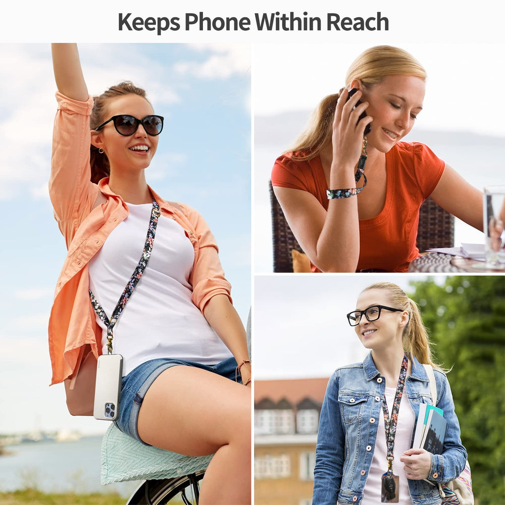 Cell Phone Lanyard, Phone Lanyard Crossbody, Wrist Strap, lanyards for Keys, Universal Adjustable Shoulder Neck Straps for iPhone Case ID Badges