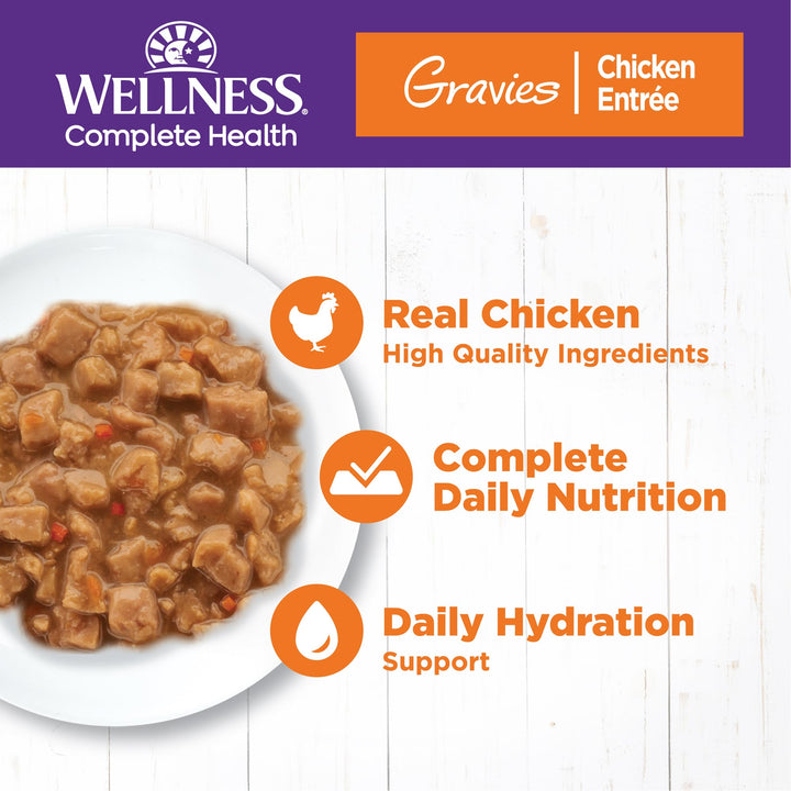 Complete Health Gravy Adult Wet Cat Food, Natural, Protein-Rich, Grain Free, 3 Ounce , 12 Pack, (Chicken Dinner)