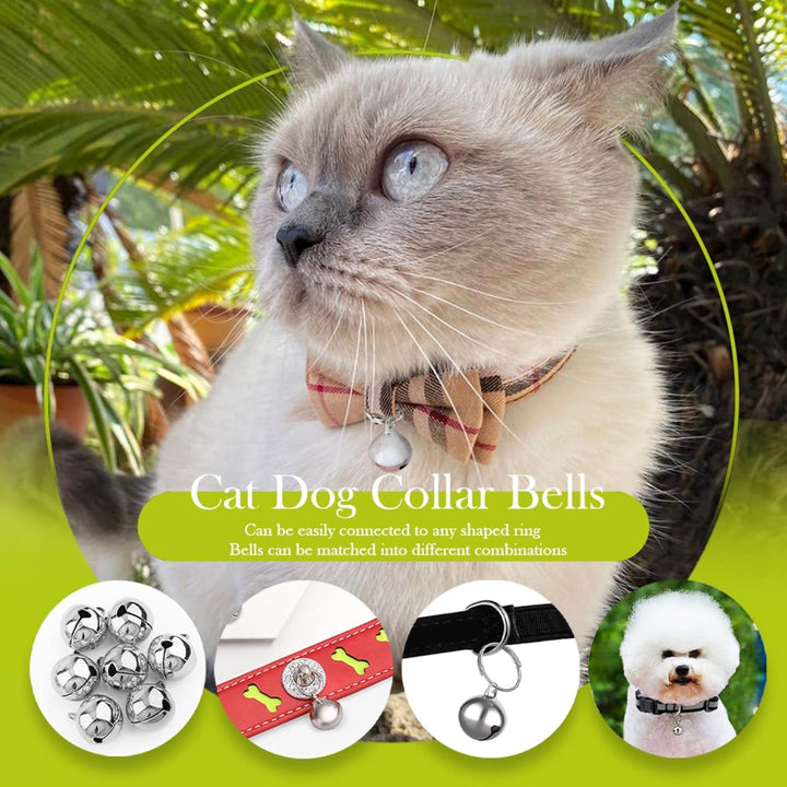 Eeejumpe Pet Products DCP45105 3-Pack Li'l Pals Round Dog Bells, 1/2-Inch, Silver