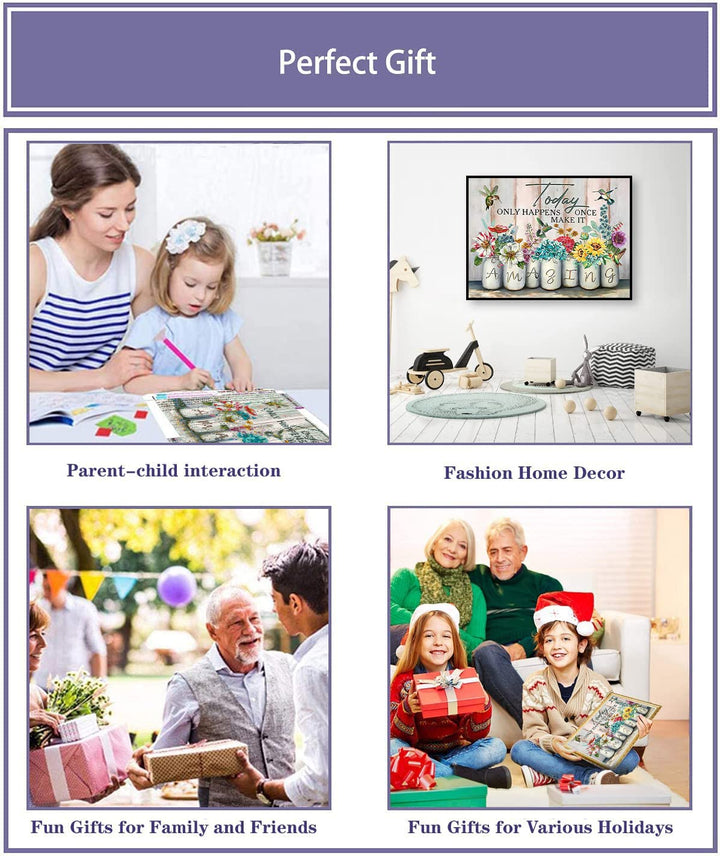 DIY 5D Diamond Painting Kit for Adults, Full Drill 5d Diamond Painting for Kids Baby elephant Paint with Diamonds Dots,Diamond Art Kits Home Decor 11.8x15.7inch