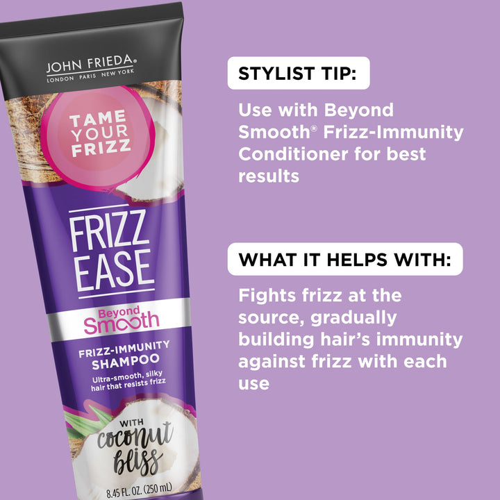 Frizz-Immunity Shampoo with Pure Coconut Oil - Prevents Frizz and Anti-Humidity, 8.45 Ounces