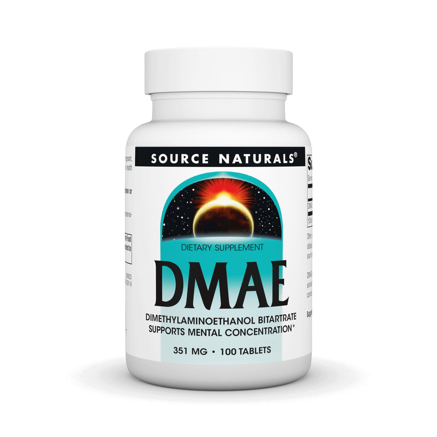 DMAE, Dimethylaminoethanol Bitartrate - Supports Mental Concentration - 100 Tablets