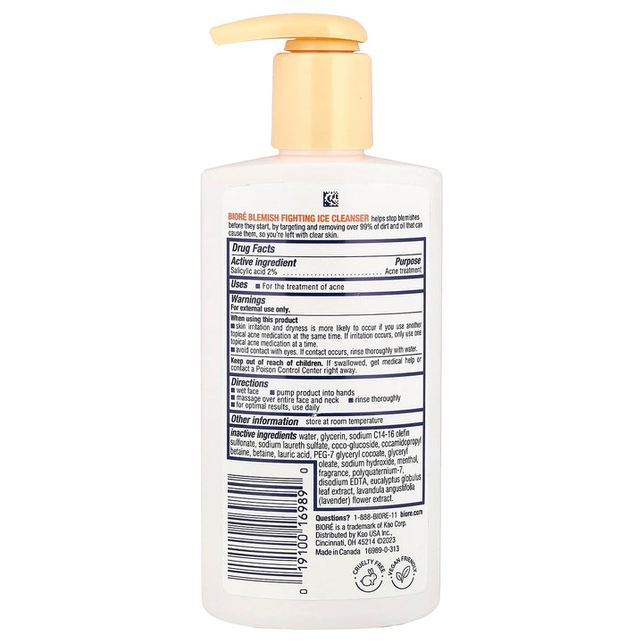 Blemish Fighting Ice Cleanser, Salicylic Acid, Clears and Helps Prevent Acne Breakouts, Cools & Refreshes Skin, Oil Free, 6.77 Ounce