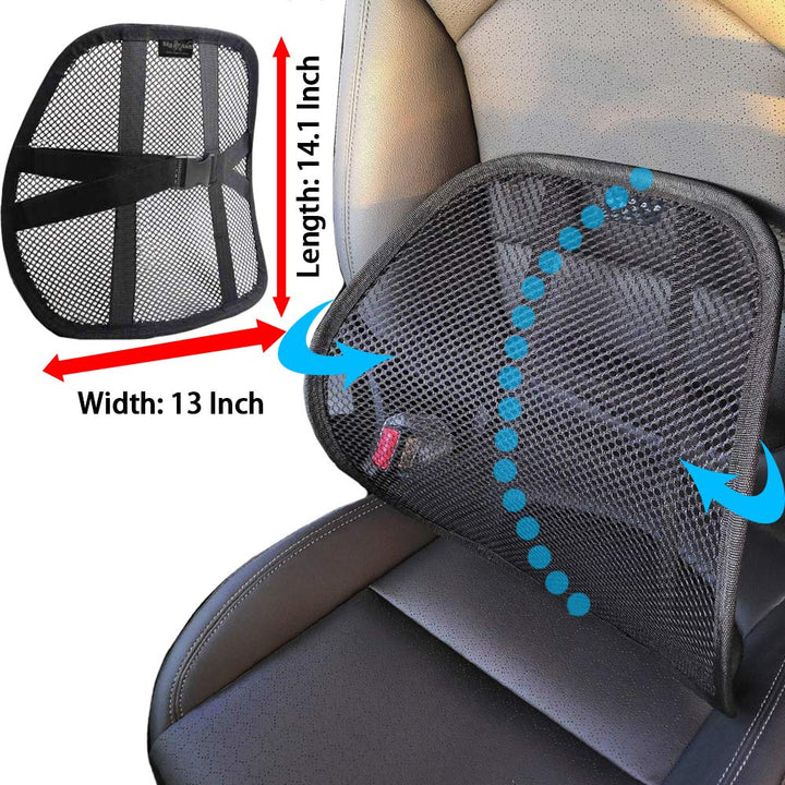 Lumbar Support, Car Back Support Mesh Double Layers Ergonomic Designed for Comfort and Lower Back Pain Relief - Car Seat Lumbar Support for The Driver, Office Chair, Wheelchair