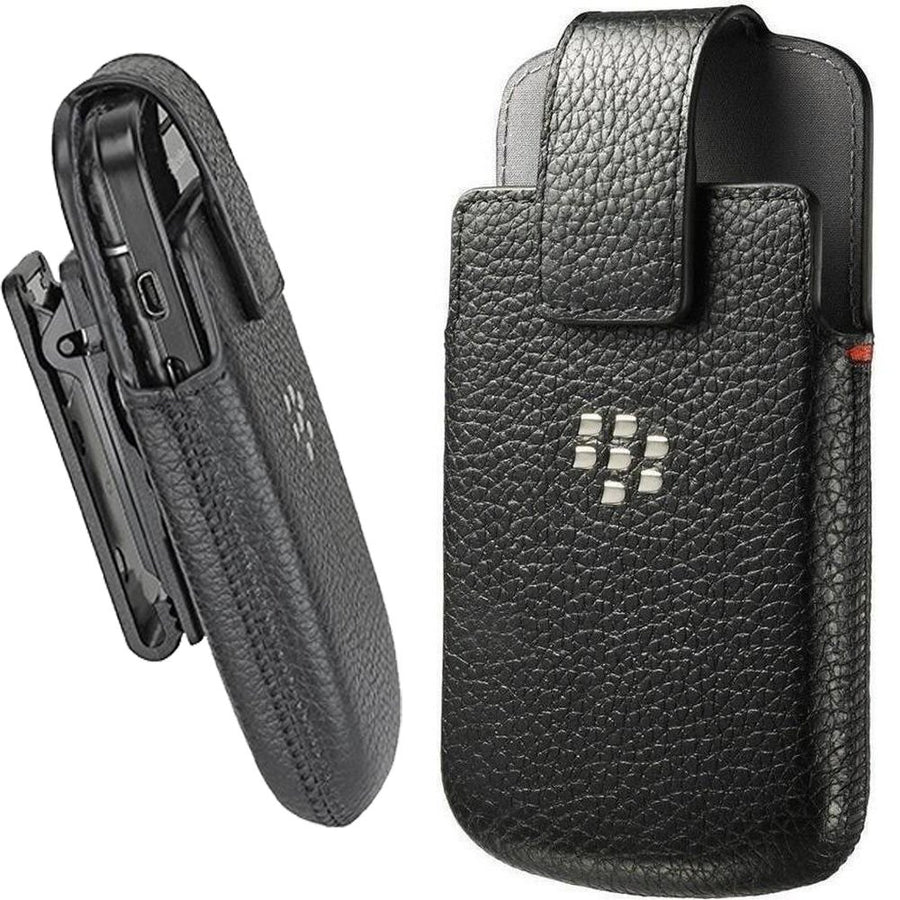 Rim Blackberry Q10, Bold, Curve, Tour, Storm, Torch Leather Swivel Holster, Black HDW-50678-001