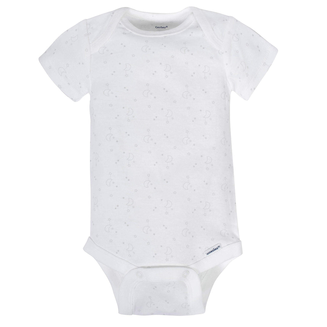 Baby 8-Pack Short Sleeve Onesies Bodysuits, Animals Green, Newborn