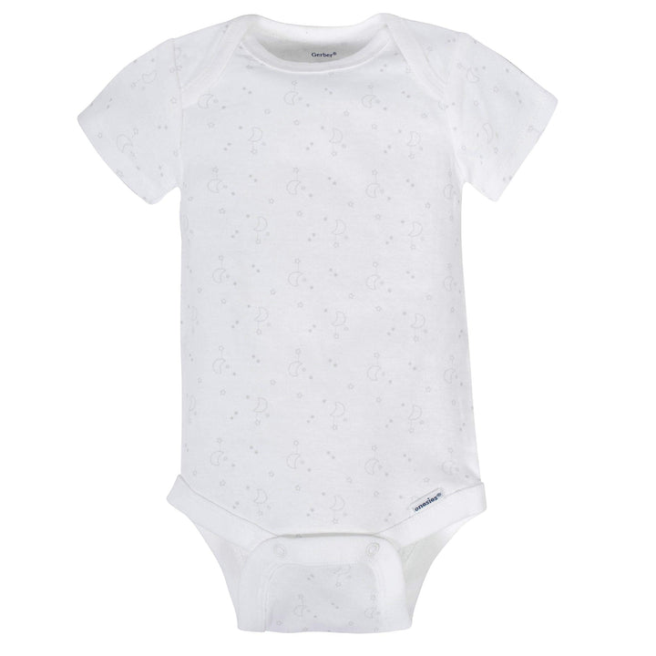 Baby 8-Pack Short Sleeve Onesies Bodysuits, Animals Green, Newborn