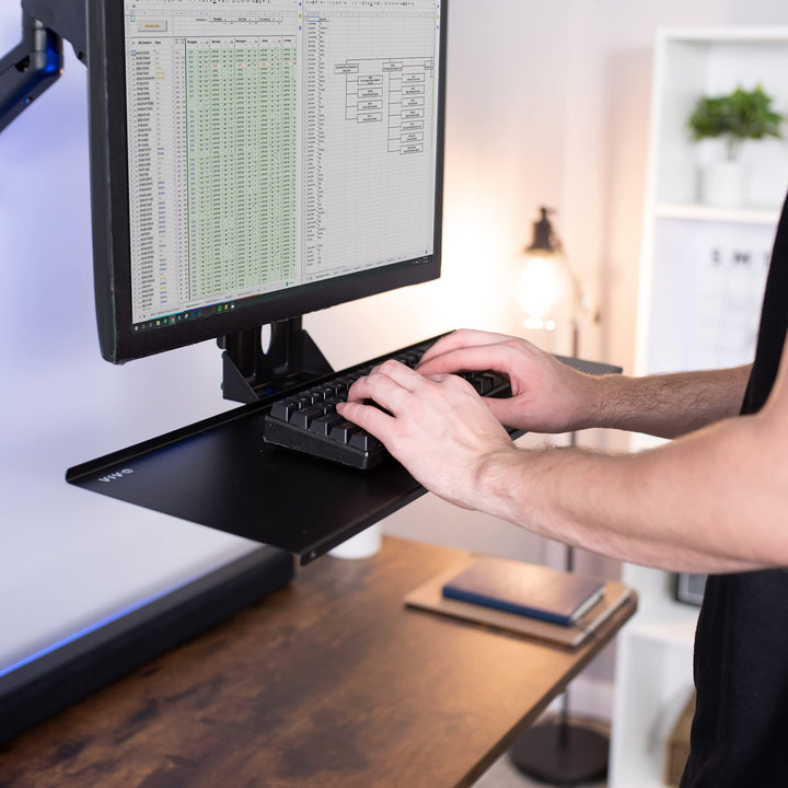 Computer Keyboard and Mouse Platform Tray VESA Mount Attachment 25.5 x 8 inch Surface (MOUNT-KB03)