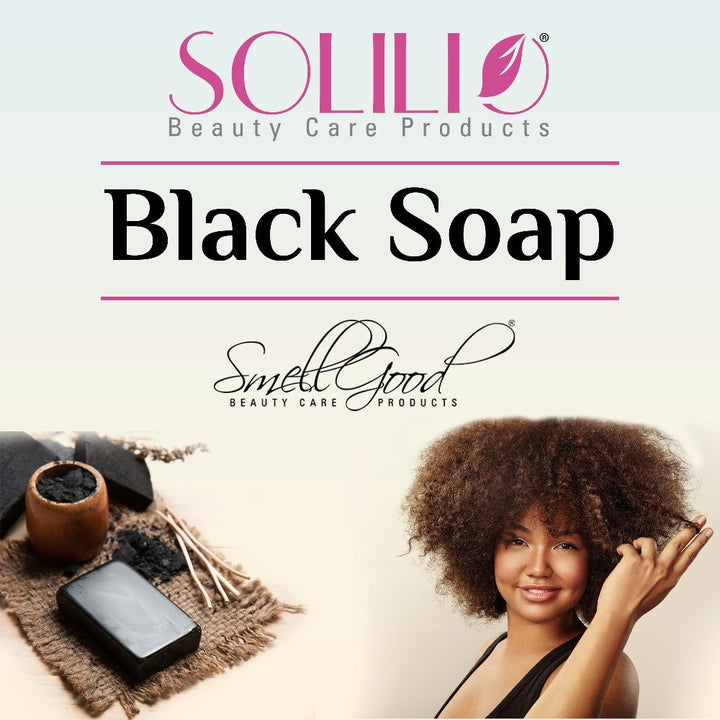 Smellgood Raw african black soap brick from ghana 1lb