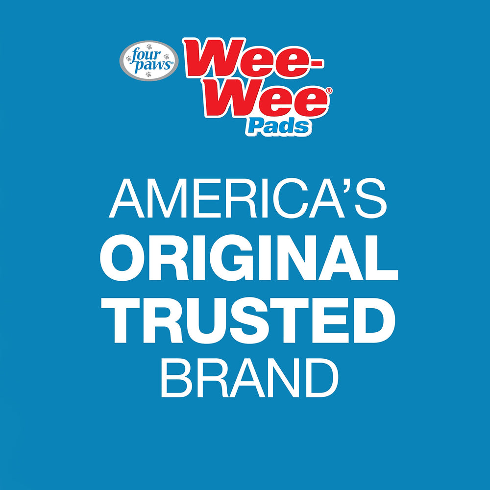 Wee-Wee Super Absorbent Unscented Pee Pads for Dogs & Puppies with Insta-Rise Border, Leak-Proof Dog Housebreaking Potty Training Floor Protection, 22 x 23, 50 Count
