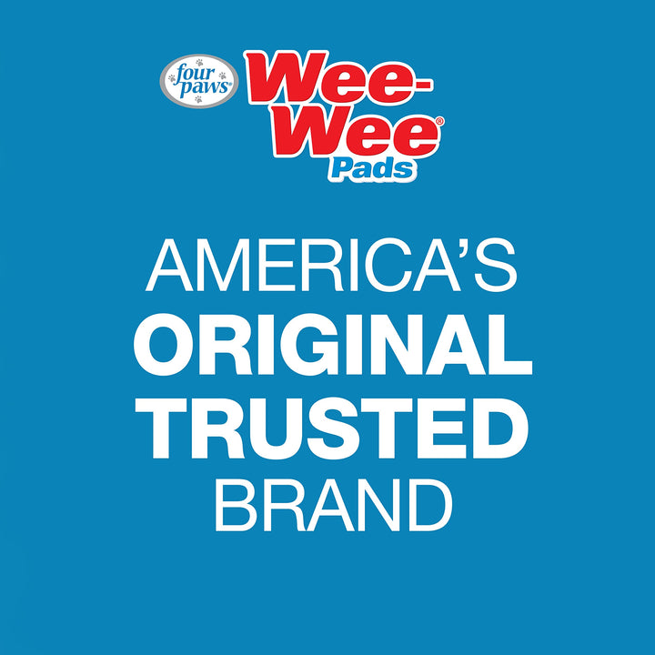 Wee-Wee Super Absorbent Unscented Pee Pads for Dogs & Puppies with Insta-Rise Border, Leak-Proof Dog Housebreaking Potty Training Floor Protection, 22 x 23, 50 Count