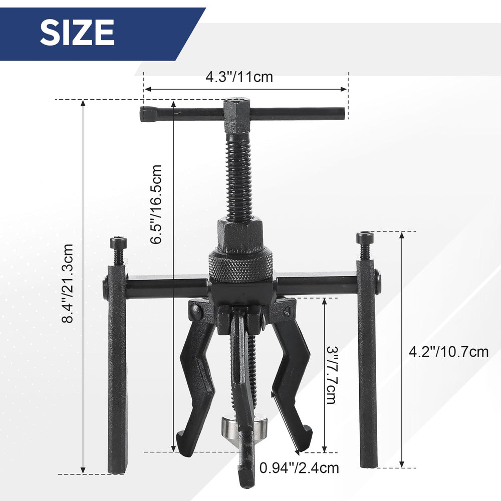 3 Jaw Inner Bearing Puller Set | Blind Bearing Puller Set Bushing Gear Extractor Wheel Bearing Puller Automotive Kit Heavy Duty 3 Jaw Pilot Bearing Puller for Motorcycle, Car, and SUV