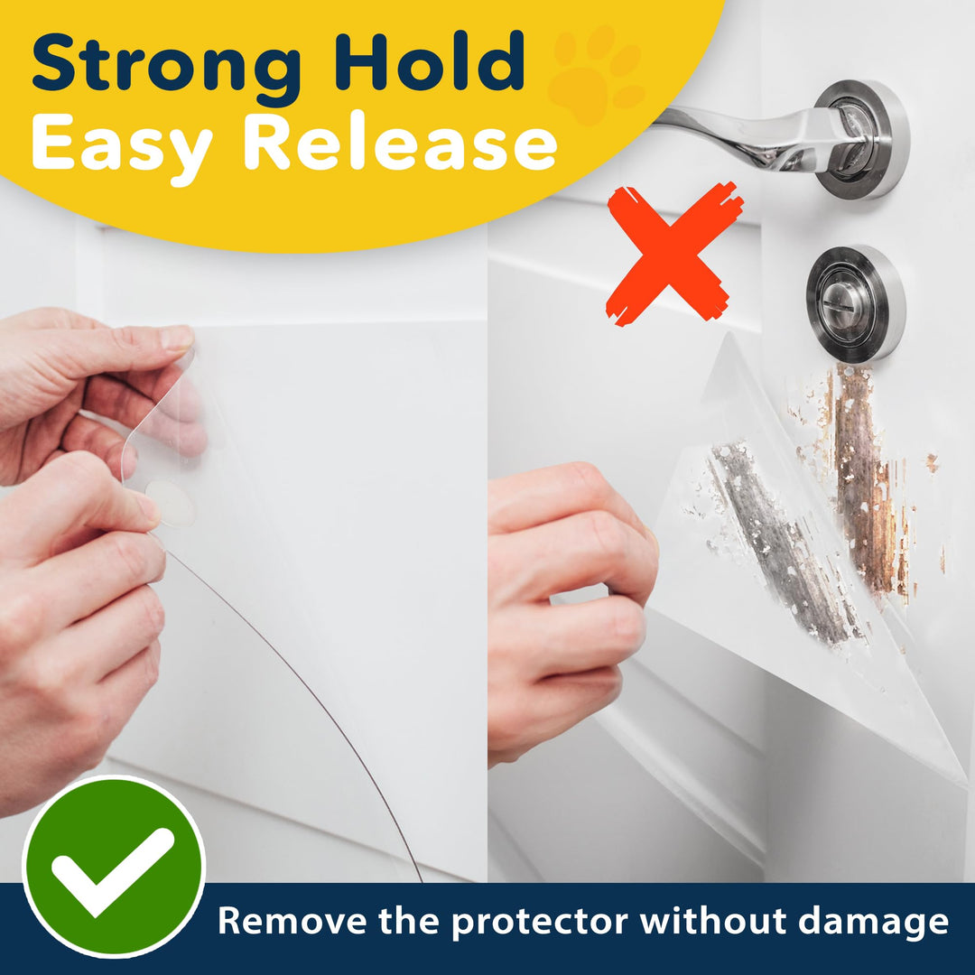 2 Pack Cat Dog Scratch Protector, 35.5x15.5 Indoor Outdoor, Easy Install on Door, Window, Glass, Screen